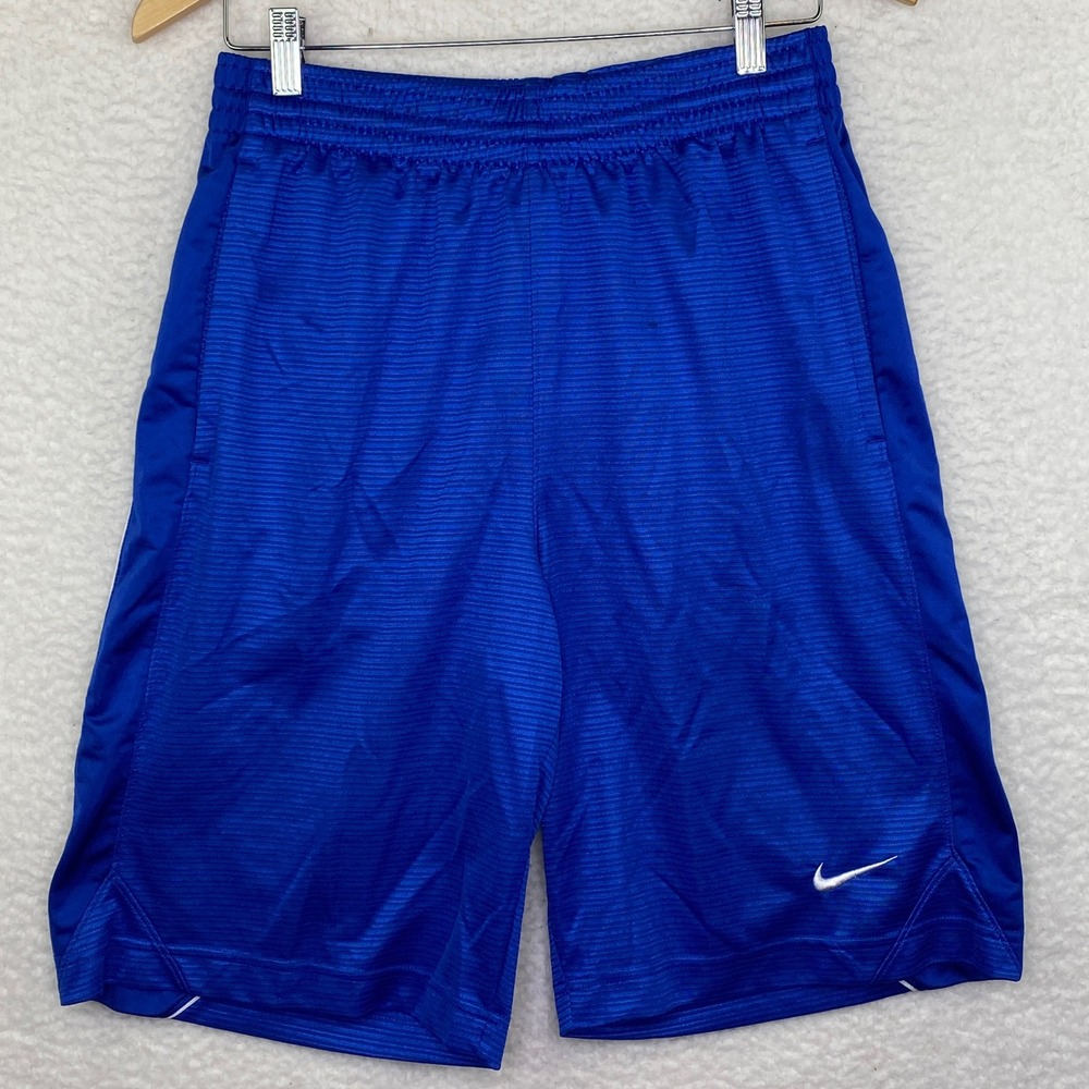 Nike Mens Basketball Shorts Royal Blue Shimmer Dazzle Athletic Swoosh Size S